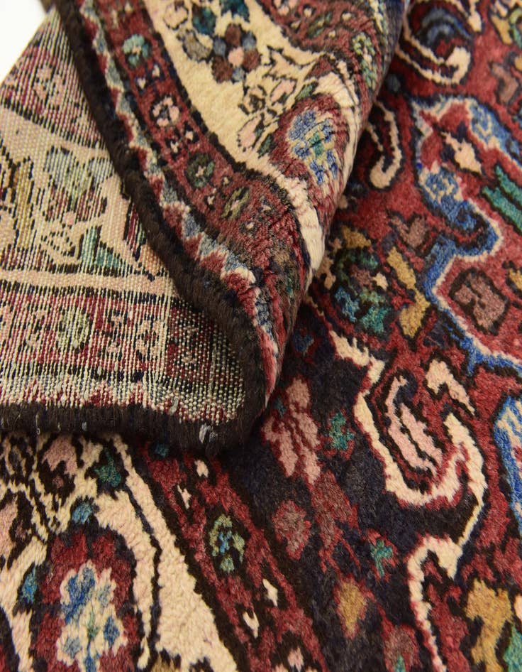 Detail image of  3' 7 x 10'  Hand Knotted Borchelu Persian Wool Runner Rug