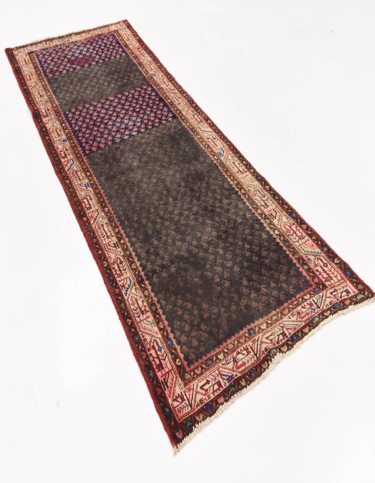 Detail image of  3' 7 x 10'  Hand Knotted Botemir Persian Wool Runner Rug