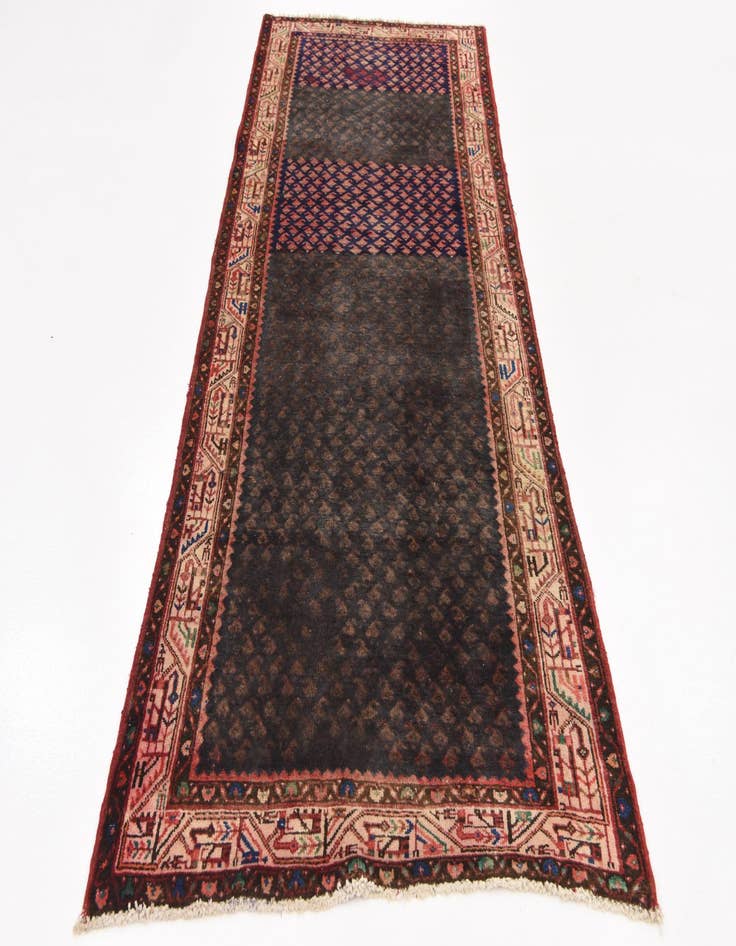 Detail image of  3' 7 x 10'  Hand Knotted Botemir Persian Wool Runner Rug