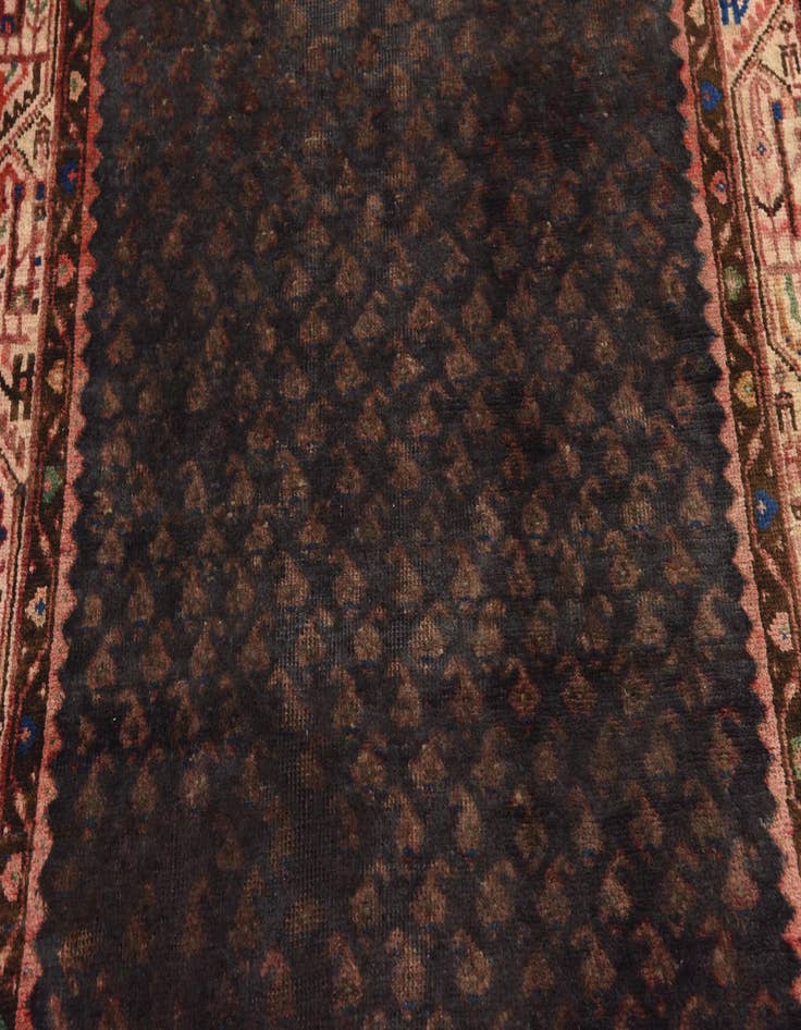 Detail image of  3' 7 x 10'  Hand Knotted Botemir Persian Wool Runner Rug