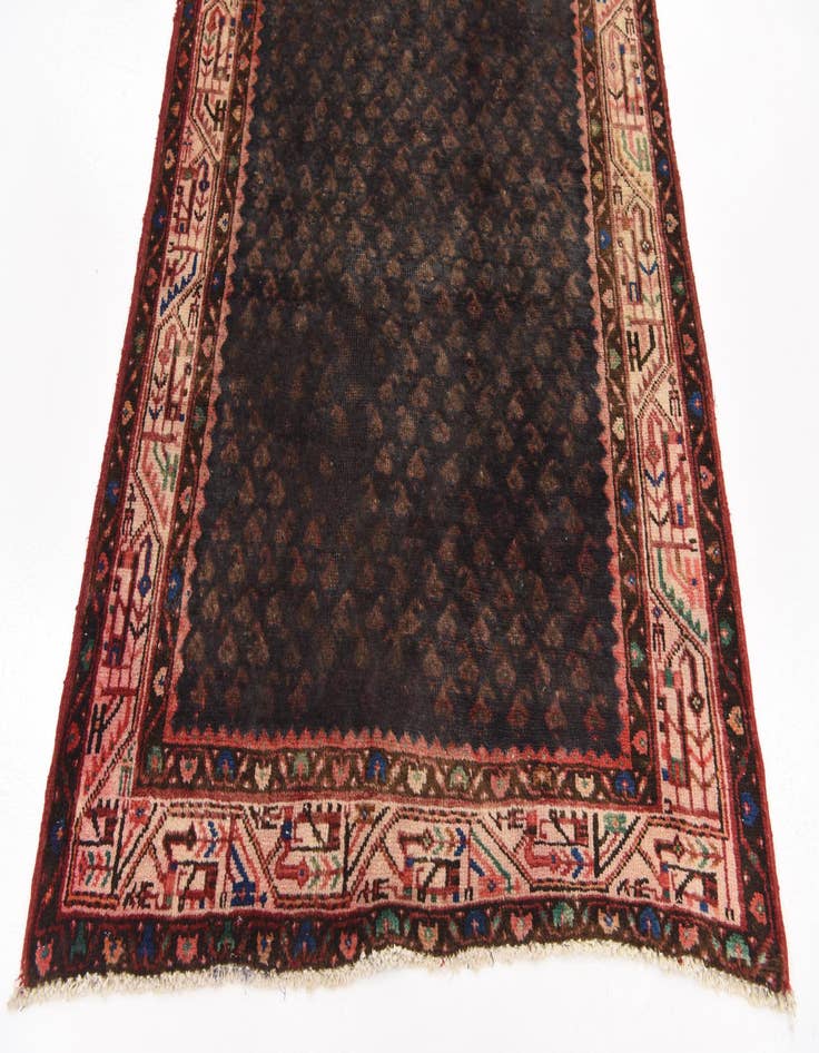 Detail image of  3' 7 x 10'  Hand Knotted Botemir Persian Wool Runner Rug