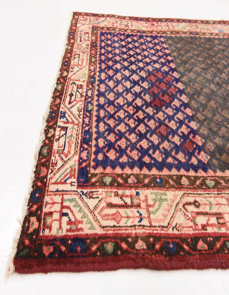 Detail image of  3' 7 x 10'  Hand Knotted Botemir Persian Wool Runner Rug