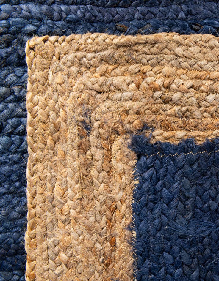 Detail image of  2' 7 x 6' 1  Hand Braided Jute Runner Rug