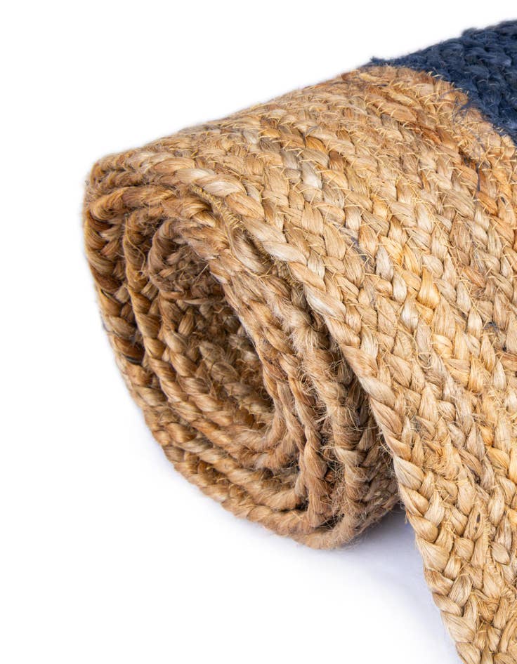 Detail image of  2' 7 x 6' 1  Hand Braided Jute Runner Rug