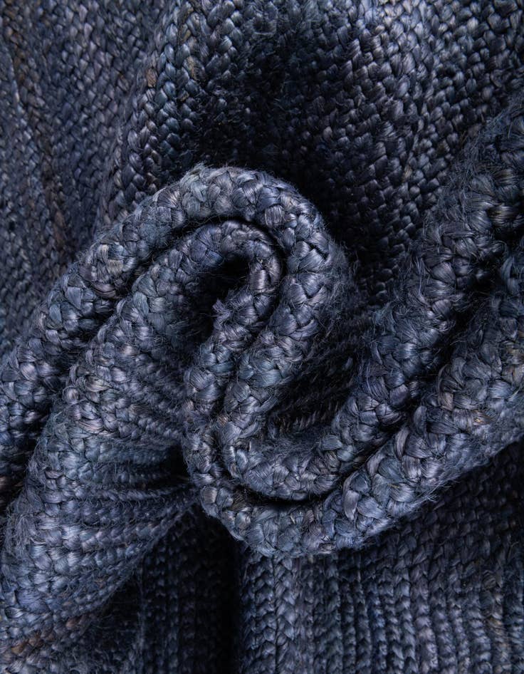 Detail image of  2' 7 x 6' 1  Hand Braided Jute Runner Rug