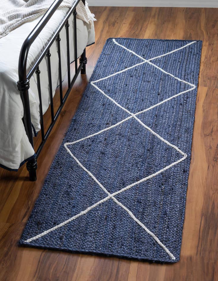 Detail image of  2' 2 x 8' 2  Hand Braided Jute Runner Rug