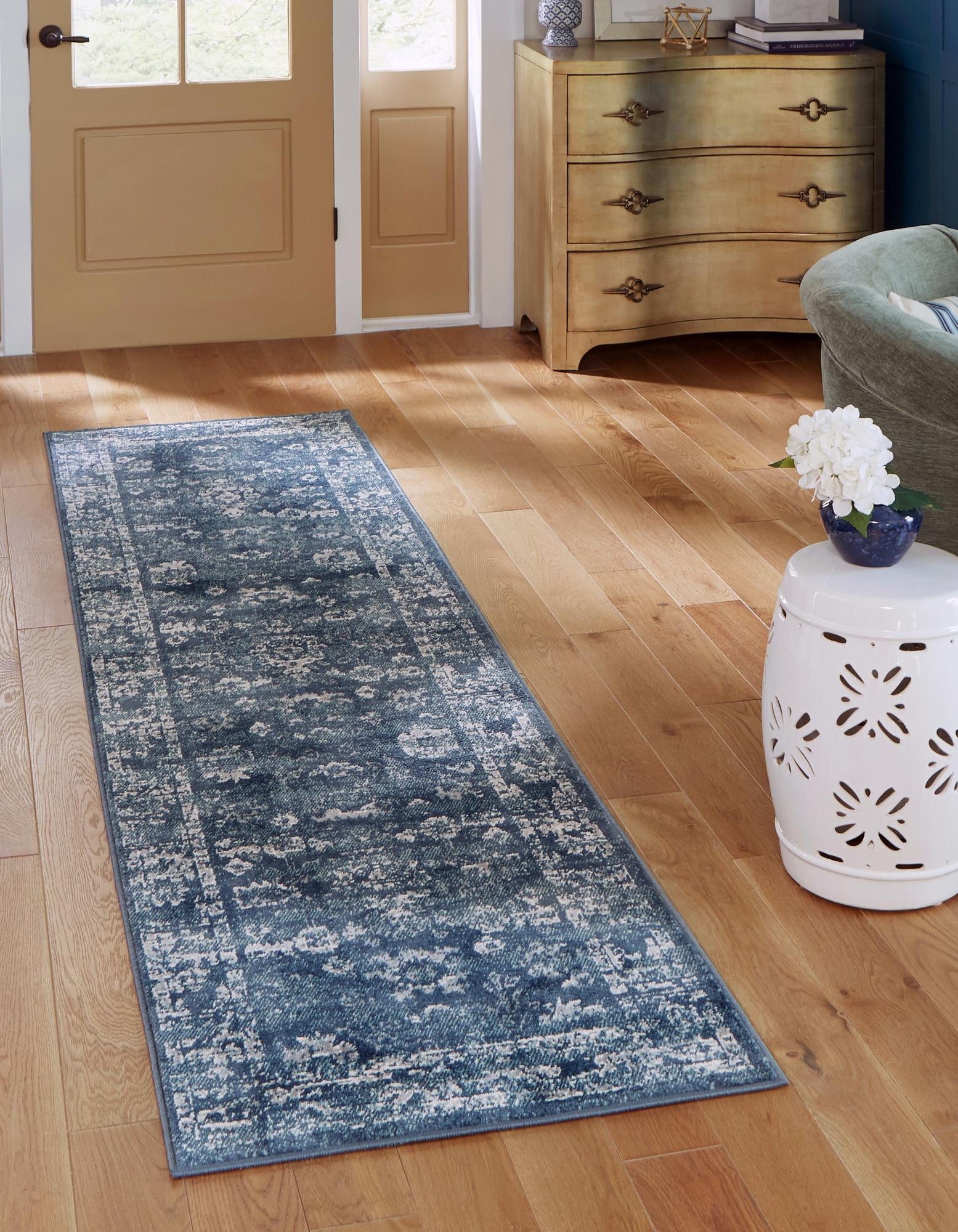 Navy Blue 2' x 6' Charleston Runner Rug | Rugs.com