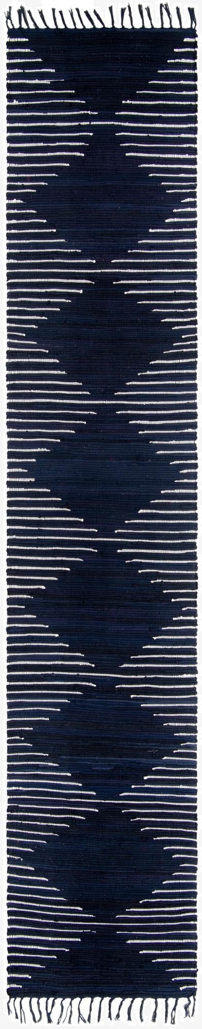  2' 11 x 16' 1  Hand Woven Chindi Cotton Runner Rug