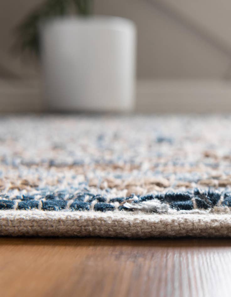 Detail image of  2' 2 x 6' 1  Hand Woven Chindi Jute Runner Rug