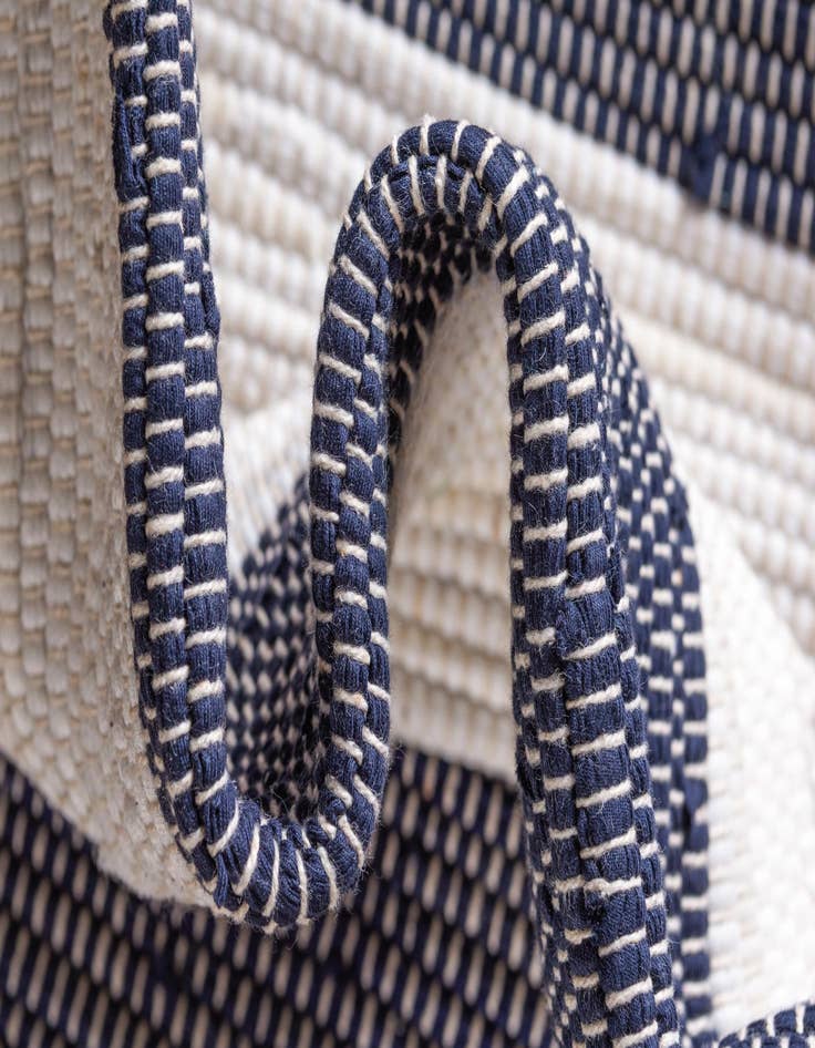 Detail image of  2' 2 x 8'  Hand Woven Chindi Rag Runner Rug