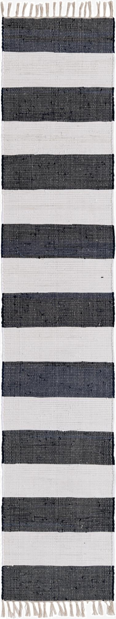  2' 2 x 10'  Hand Woven Chindi Rag Runner Rug