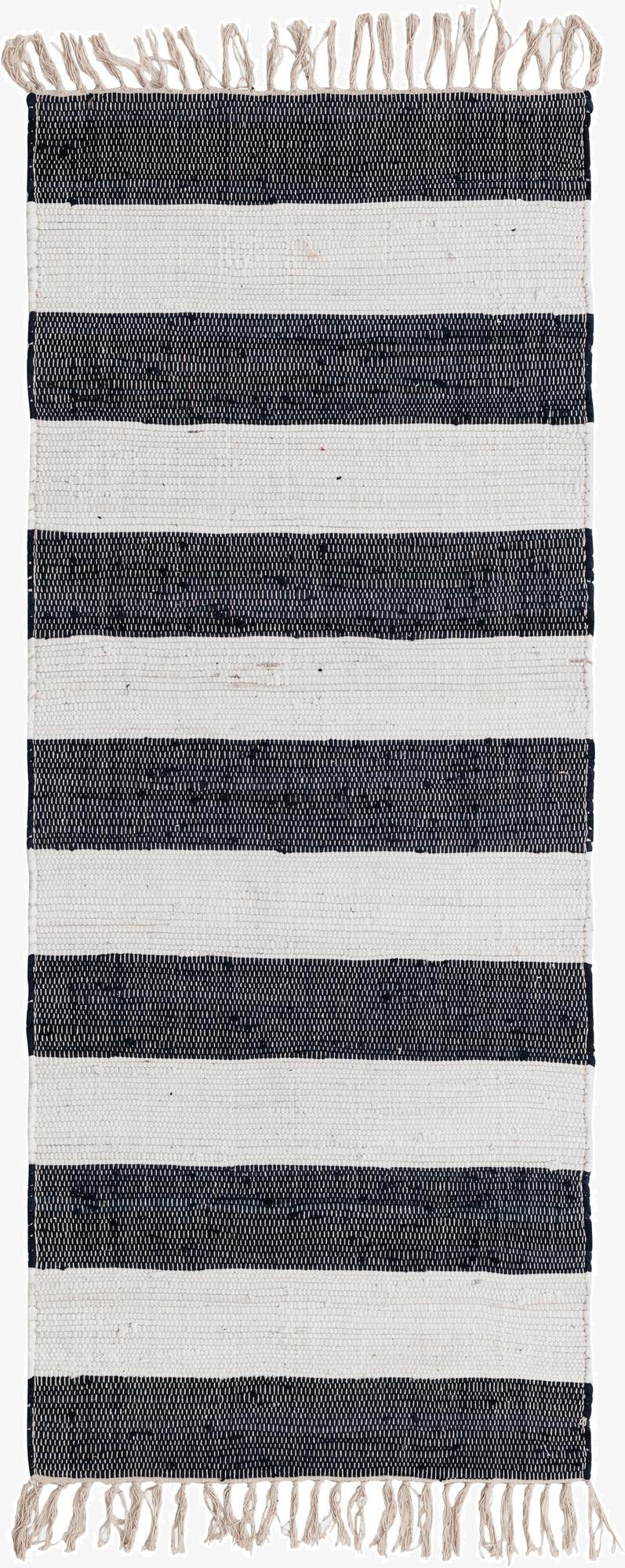  2' 7 x 6' 1  Hand Woven Chindi Rag Runner Rug