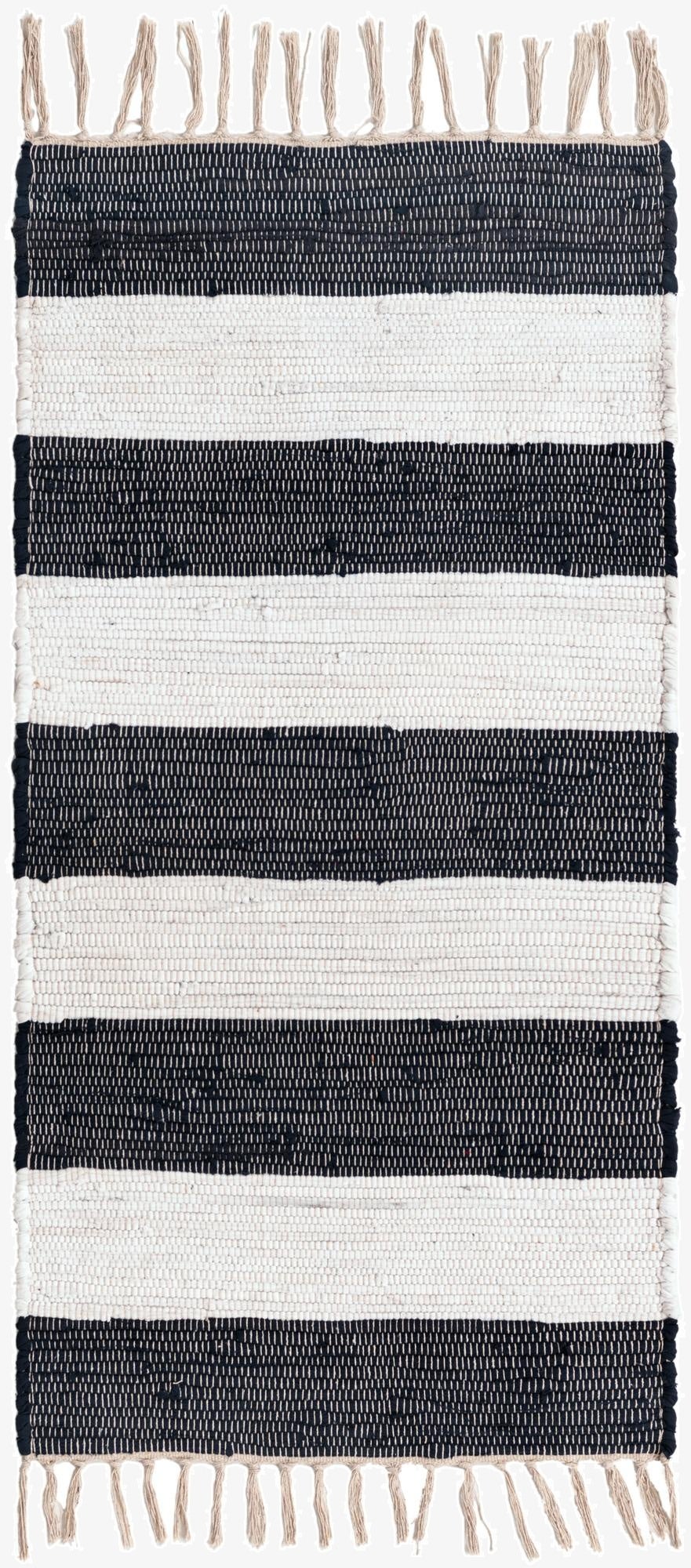  2' x 4' 1  Hand Woven Chindi Rag Runner Rug