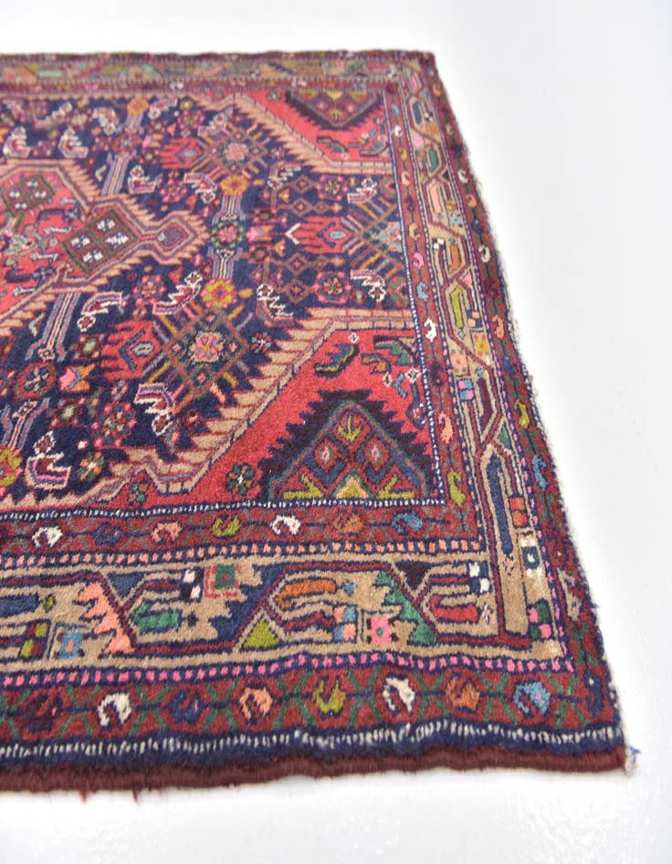 Detail image of 3' 8 x 9' 10 Hand Knotted Darjazin Persian Wool Runner Rug