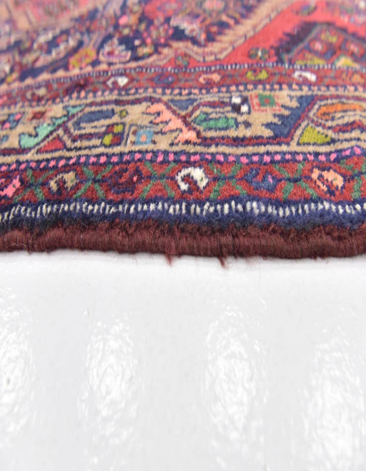 Detail image of 3' 8 x 9' 10 Hand Knotted Darjazin Persian Wool Runner Rug