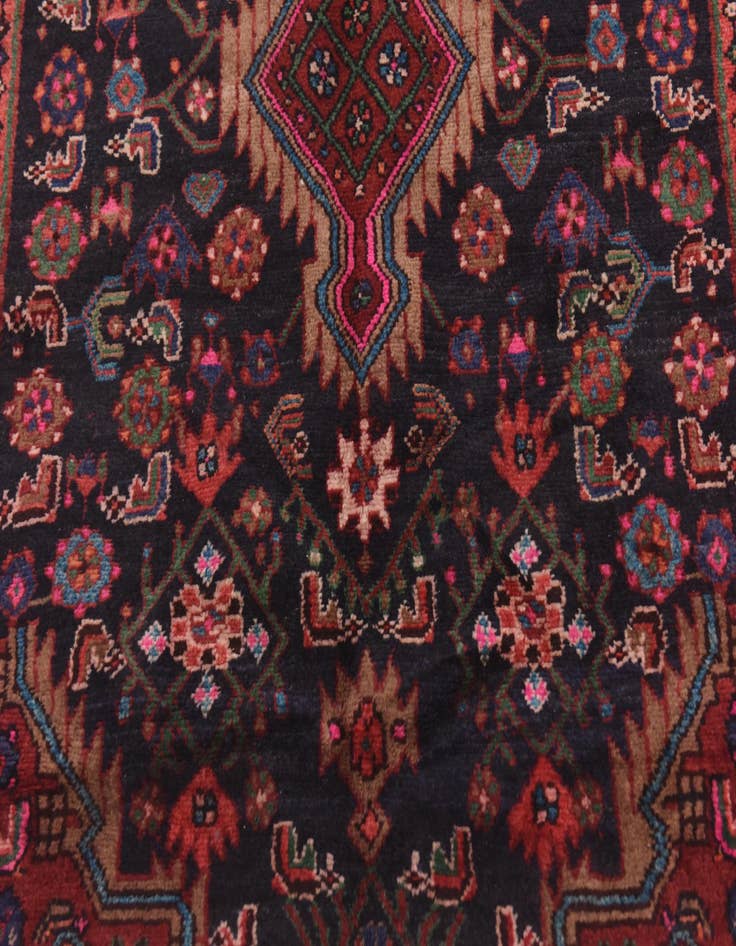 Detail image of 4' x 10' 3 Hand Knotted Darjazin Persian Wool Runner Rug
