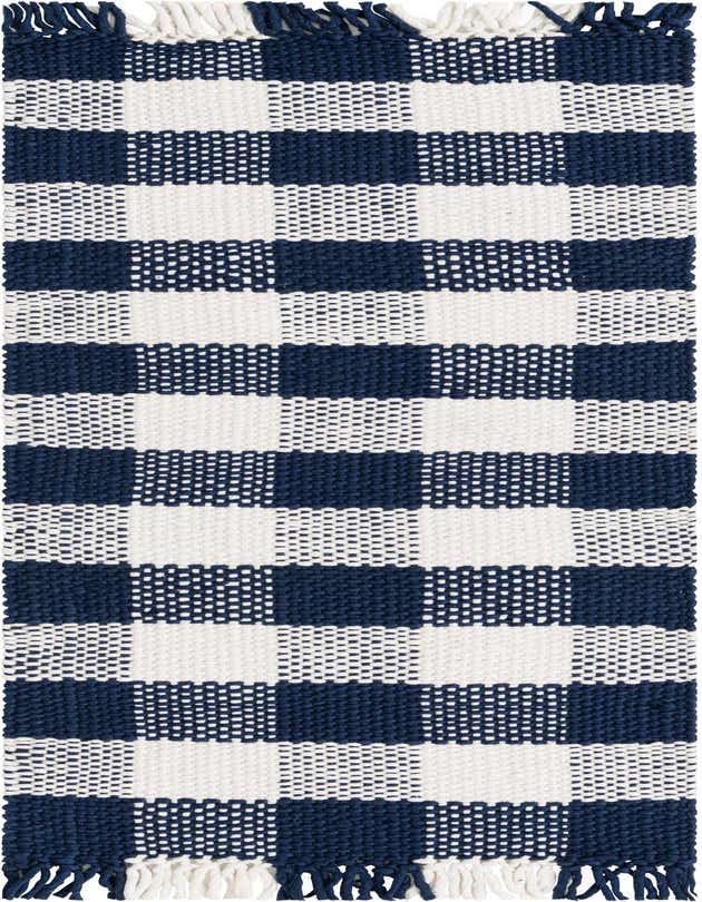 Primary image  2' x 6' Eco Plaid   Washable Indoor / Outdoor Runner Rug