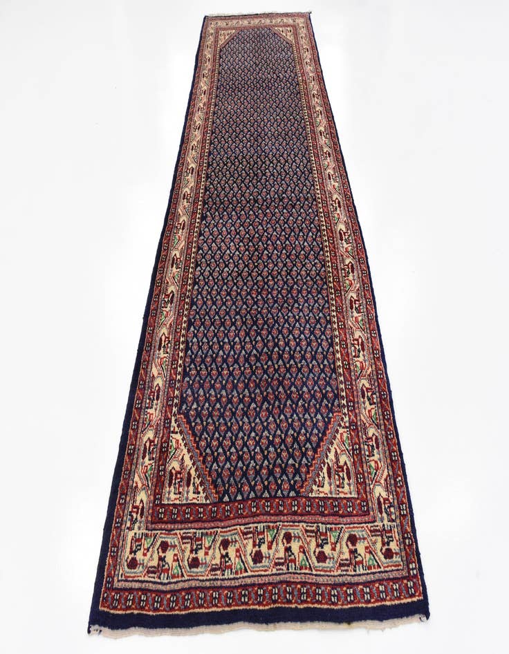 Detail image of  3' 8 x 10' 8  Hand Knotted Farahan Persian Wool Runner Rug