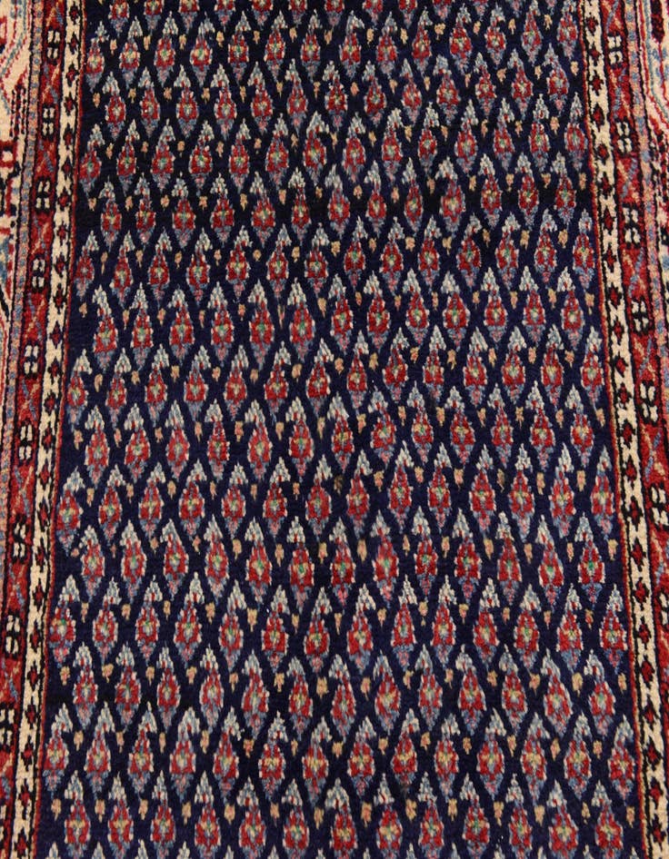 Detail image of  3' 8 x 10' 8  Hand Knotted Farahan Persian Wool Runner Rug