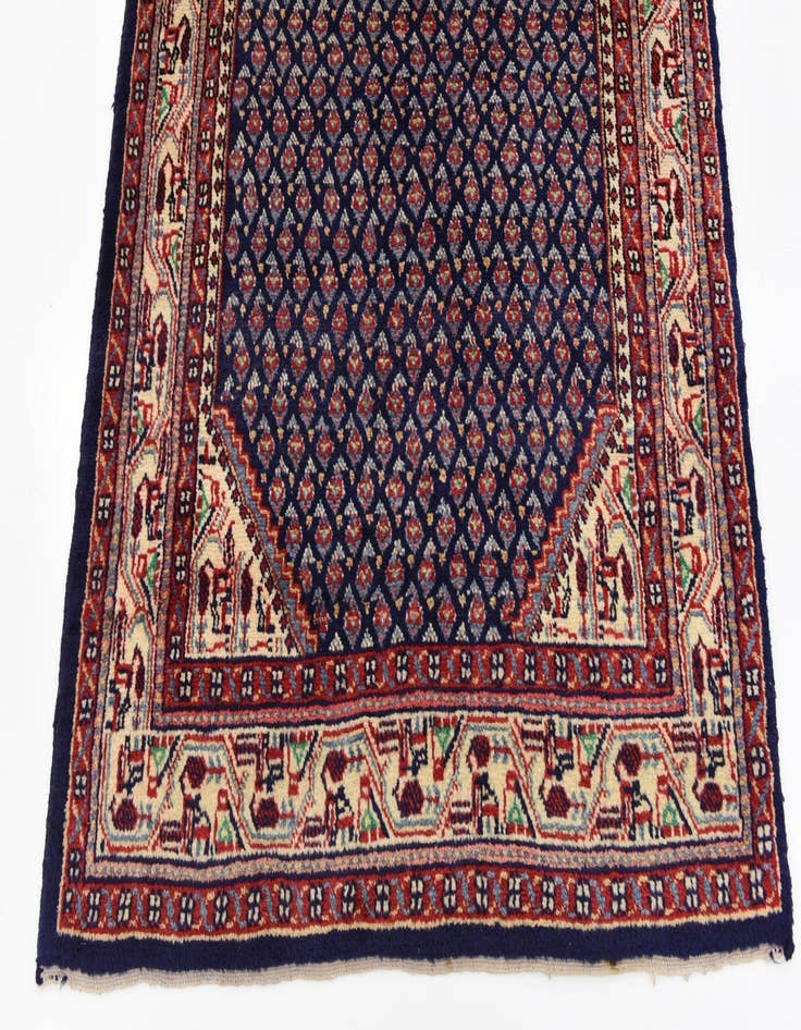 Detail image of  3' 8 x 10' 8  Hand Knotted Farahan Persian Wool Runner Rug