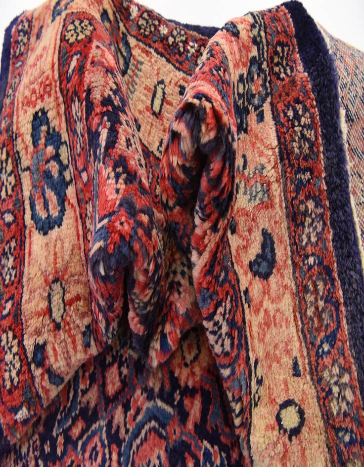 Detail image of  4' 5 x 10' 5  Hand Knotted Farahan Persian Wool Runner Rug