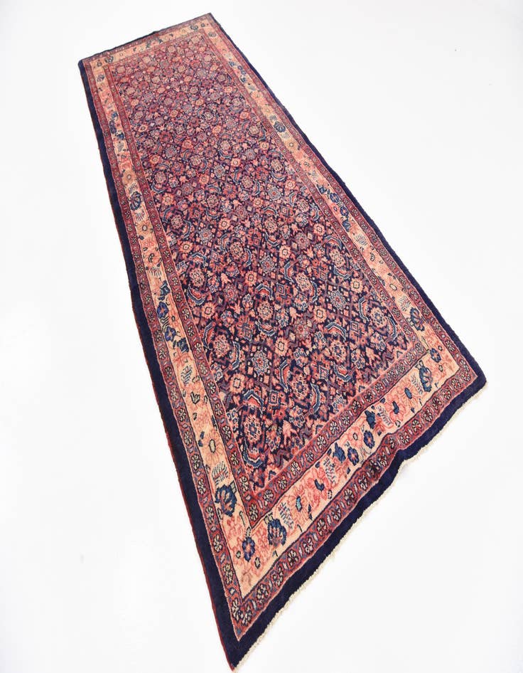 Detail image of  4' 5 x 10' 5  Hand Knotted Farahan Persian Wool Runner Rug