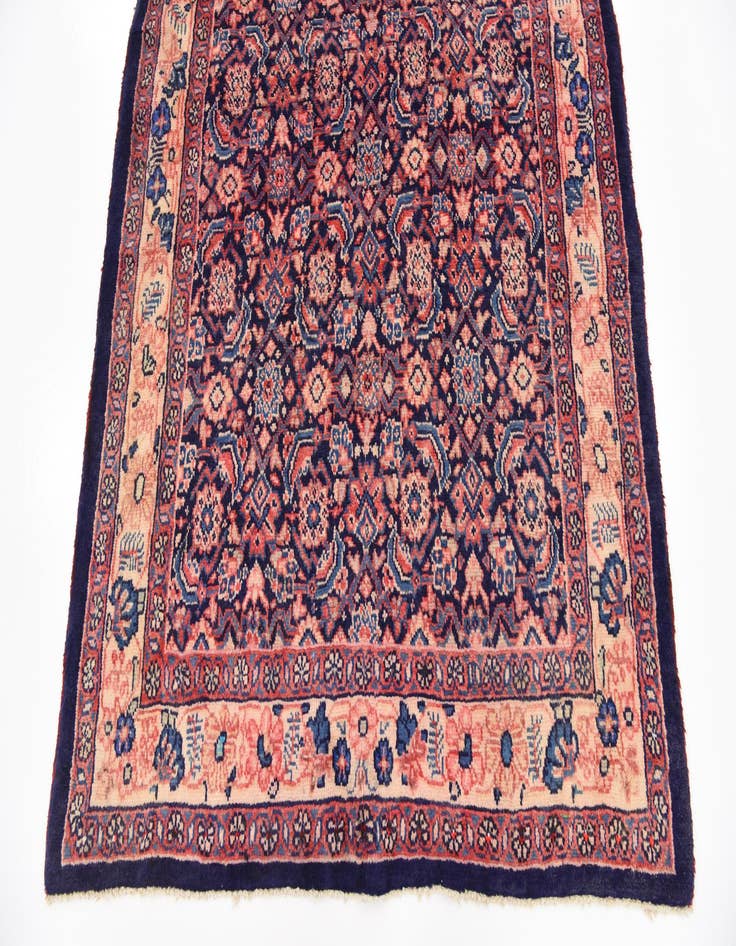 Detail image of  4' 5 x 10' 5  Hand Knotted Farahan Persian Wool Runner Rug