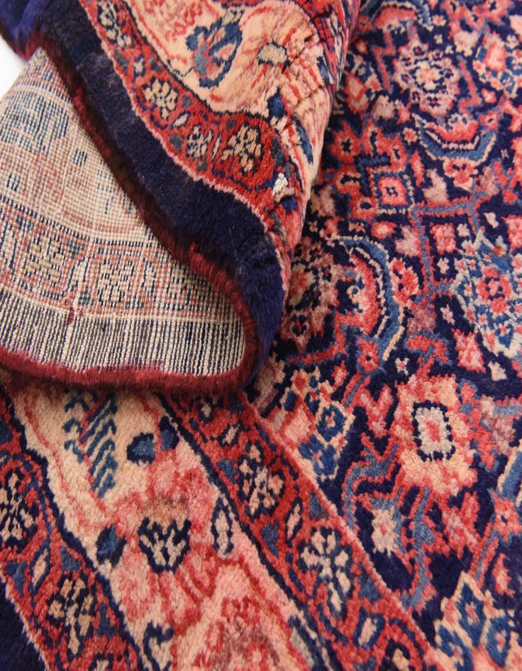 Detail image of  4' 5 x 10' 5  Hand Knotted Farahan Persian Wool Runner Rug