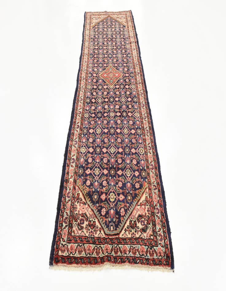 Detail image of  3' 6 x 10' 6  Hand Knotted Farahan Persian Wool Runner Rug