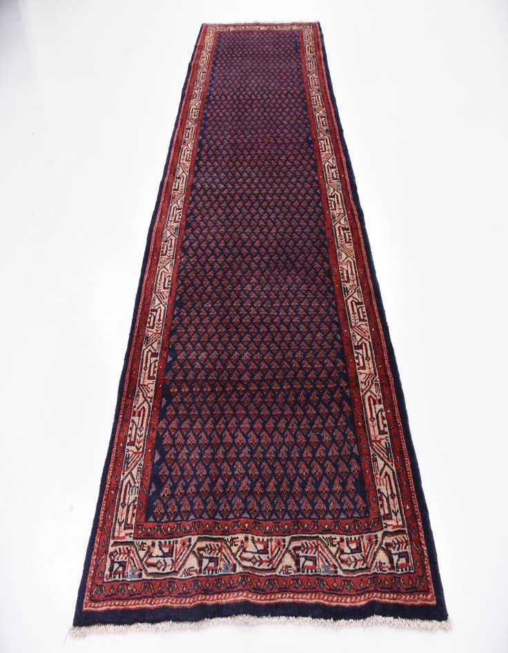 Detail image of  4' 5 x 11'  Hand Knotted Farahan Persian Wool Runner Rug