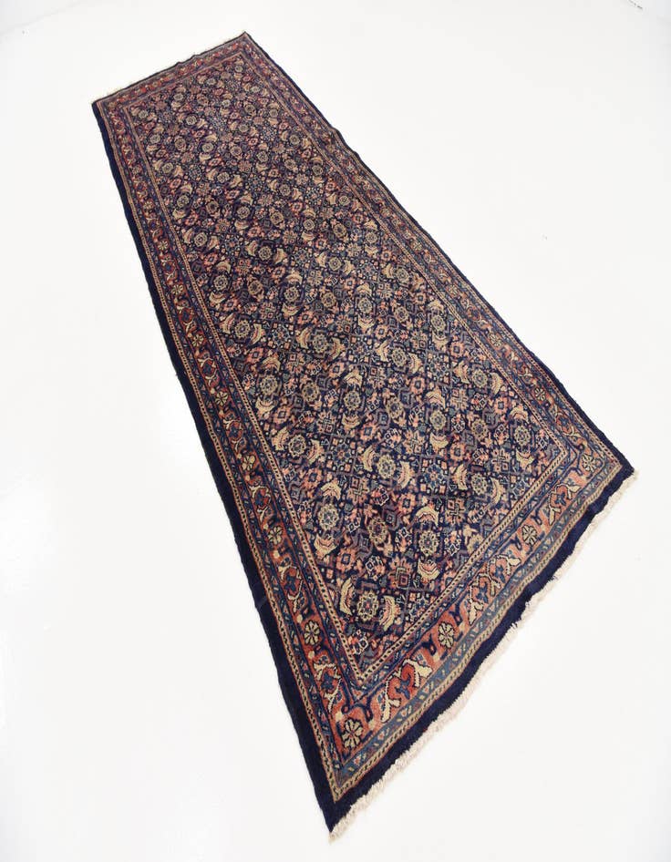 Detail image of  4' 1 x 10' 1  Hand Knotted Farahan Persian Wool Runner Rug