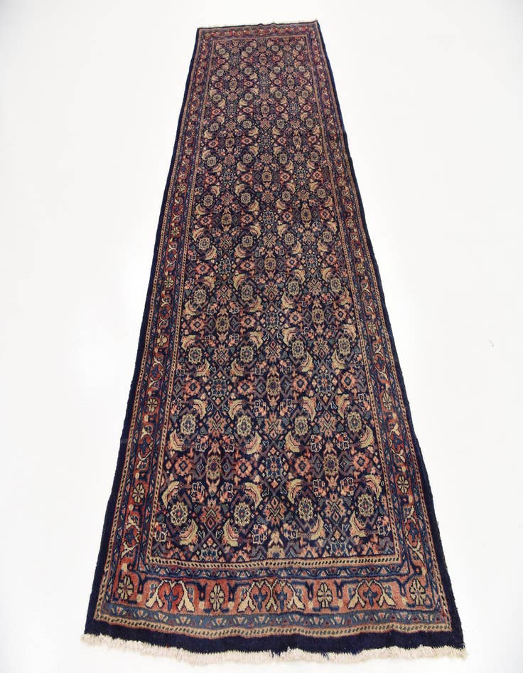 Detail image of  4' 1 x 10' 1  Hand Knotted Farahan Persian Wool Runner Rug