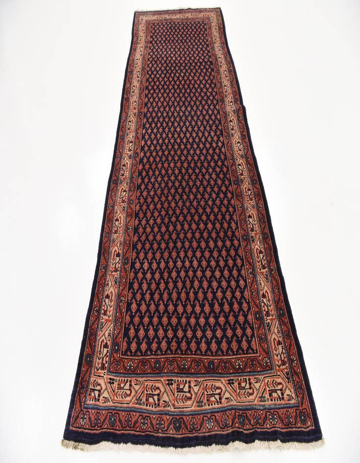 Detail image of  3' 11 x 10' 3  Hand Knotted Farahan Persian Wool Runner Rug