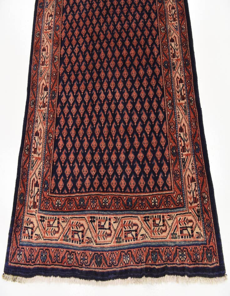 Detail image of  3' 11 x 10' 3  Hand Knotted Farahan Persian Wool Runner Rug