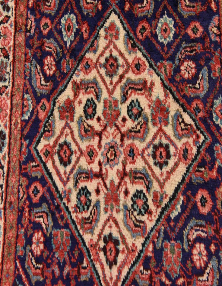 Detail image of 3' 7 x 10' Hand Knotted Farahan Persian Wool Runner Rug