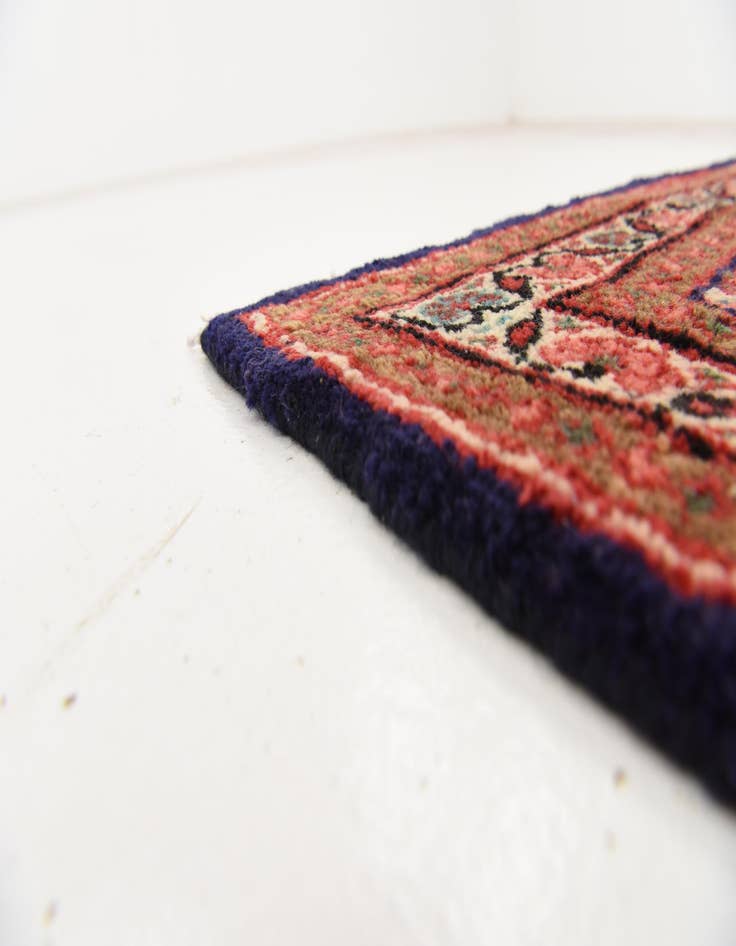 Detail image of 3' 7 x 10' Hand Knotted Farahan Persian Wool Runner Rug