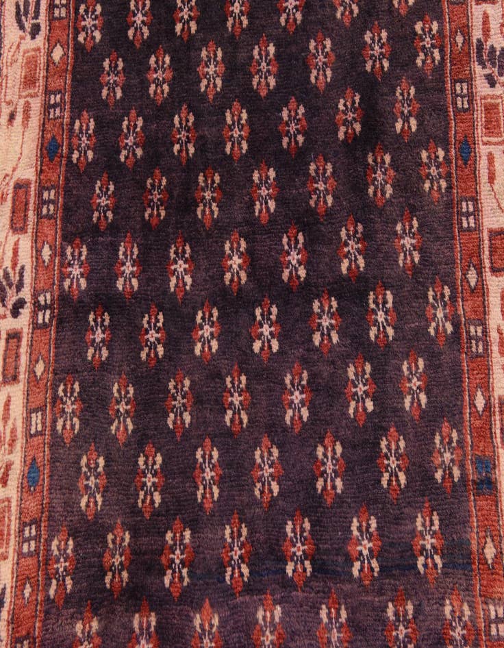 Detail image of  3' 7 x 11' 2  Hand Knotted Farahan Persian Wool Runner Rug