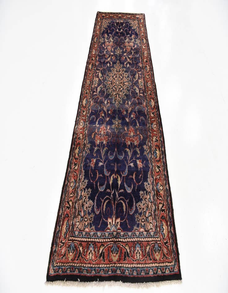 Detail image of  3' 7 x 10' 1  Hand Knotted Farahan Persian Wool Runner Rug