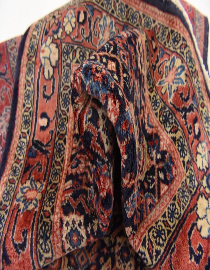 Detail image of  3' 7 x 10' 6  Hand Knotted Farahan Persian Wool Runner Rug