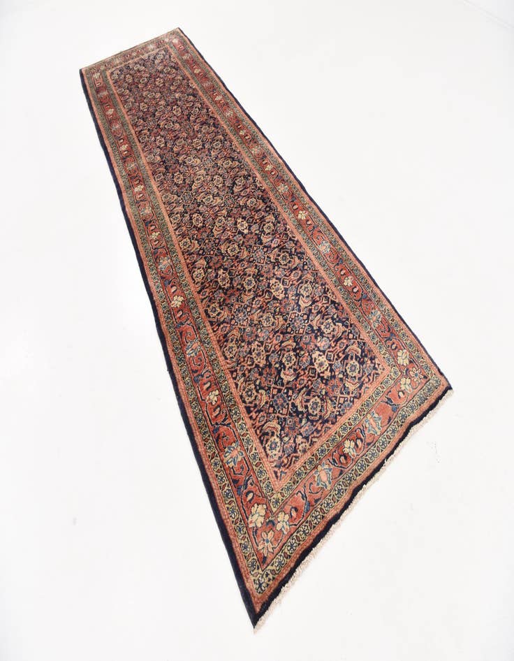 Detail image of  3' 7 x 10' 6  Hand Knotted Farahan Persian Wool Runner Rug