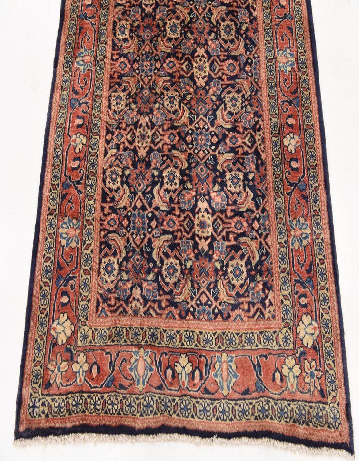 Detail image of  3' 7 x 10' 6  Hand Knotted Farahan Persian Wool Runner Rug