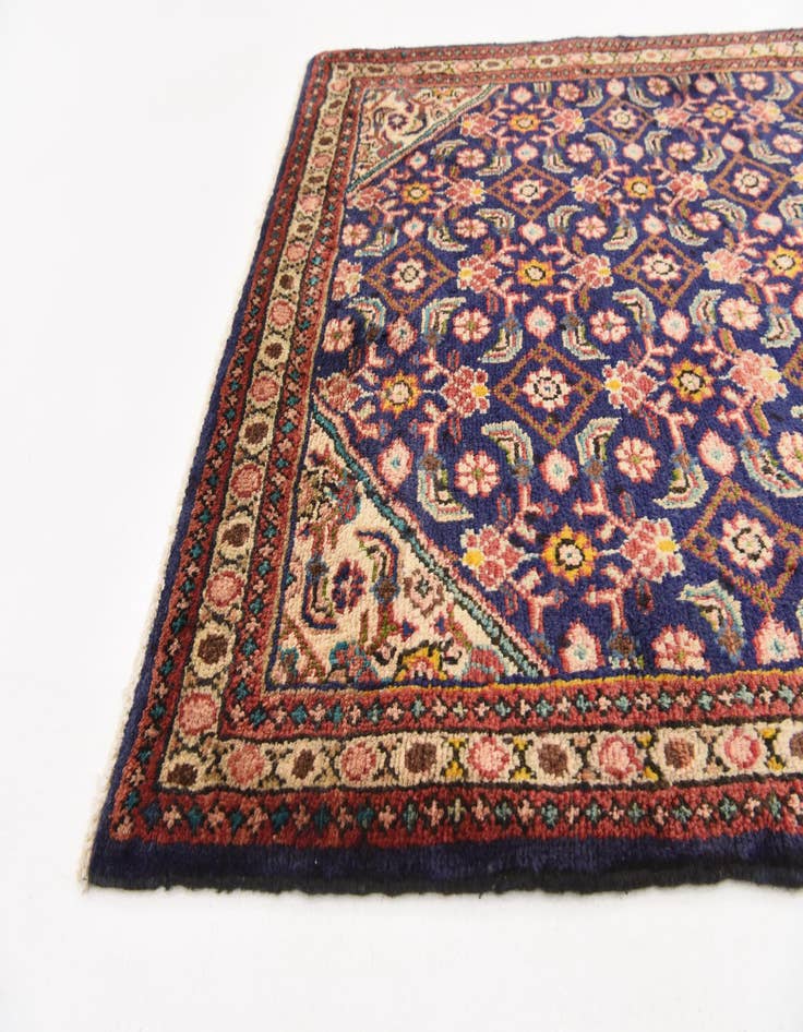 Detail image of  3' 8 x 10' 2  Hand Knotted Farahan Persian Wool Runner Rug