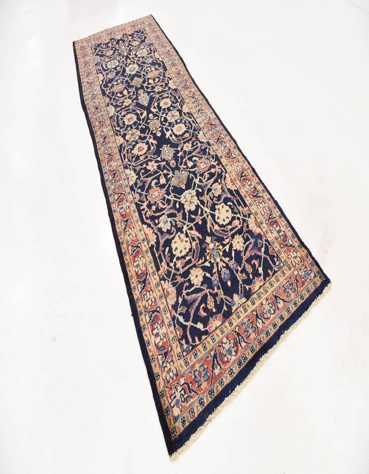 Detail image of  3' 9 x 10'  Hand Knotted Farahan Persian Wool Runner Rug