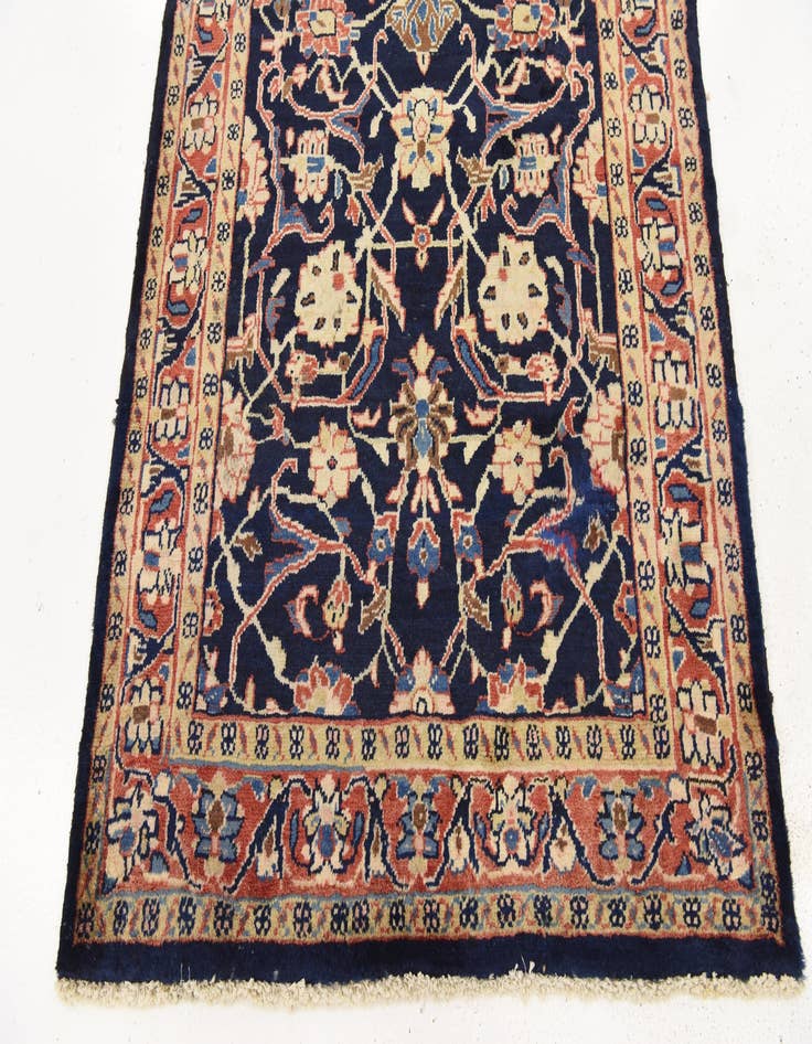 Detail image of  3' 9 x 10'  Hand Knotted Farahan Persian Wool Runner Rug