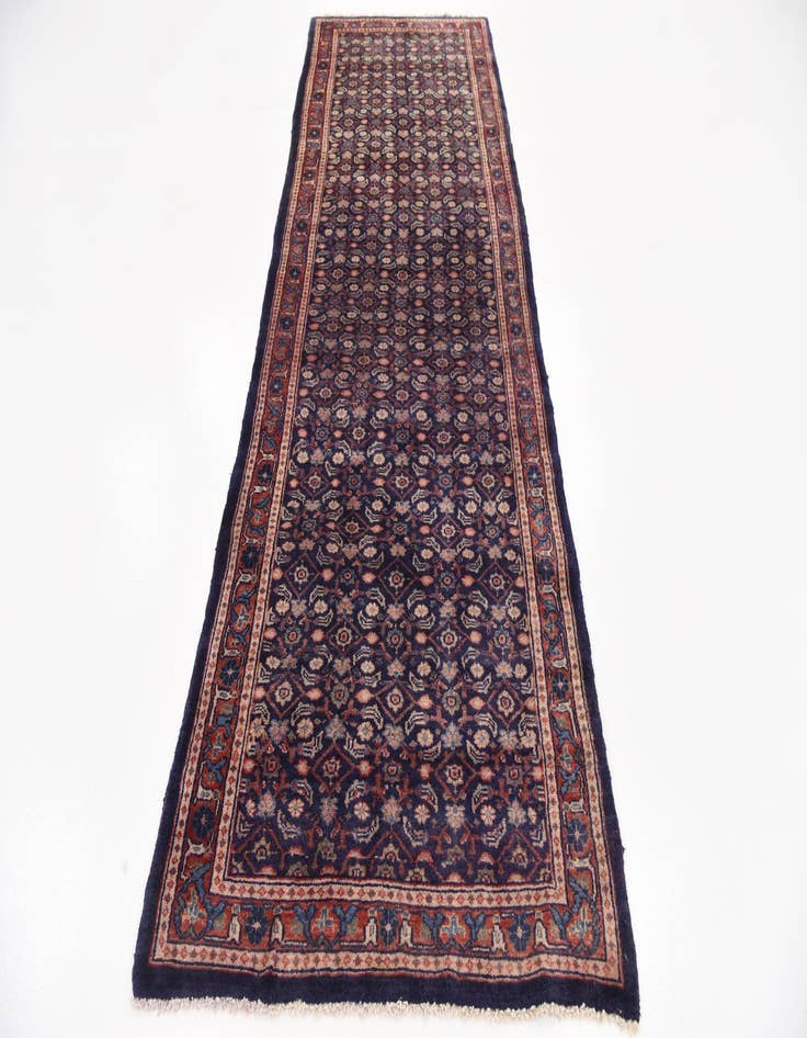 Detail image of  3' 8 x 10' 5  Hand Knotted Farahan Persian Wool Runner Rug