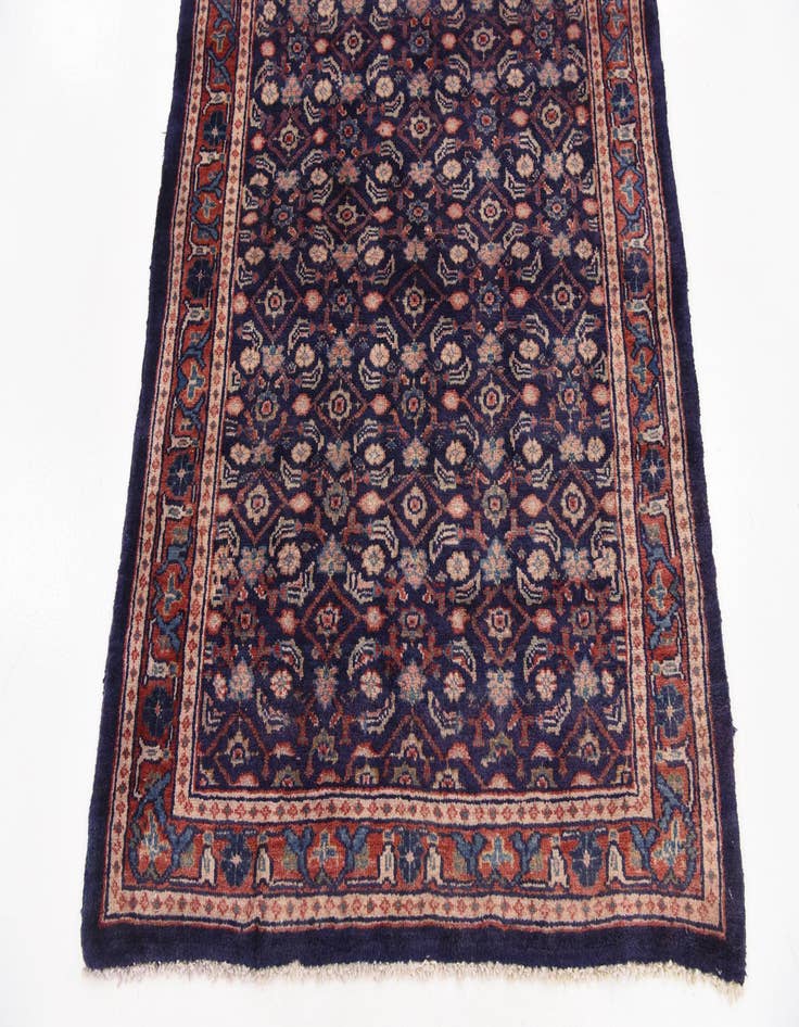 Detail image of  3' 8 x 10' 5  Hand Knotted Farahan Persian Wool Runner Rug