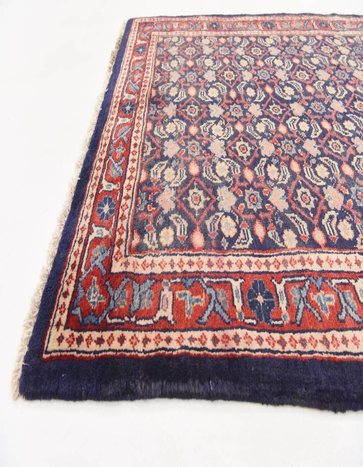 Detail image of  3' 8 x 10' 5  Hand Knotted Farahan Persian Wool Runner Rug