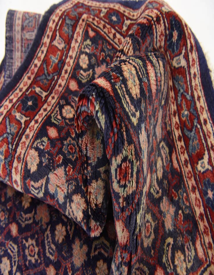 Detail image of  3' 8 x 10' 5  Hand Knotted Farahan Persian Wool Runner Rug