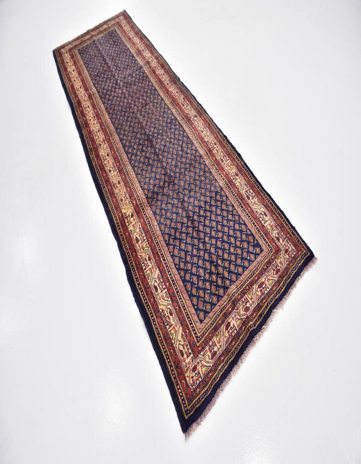 Detail image of  3' 6 x 10' 2  Hand Knotted Farahan Persian Wool Runner Rug