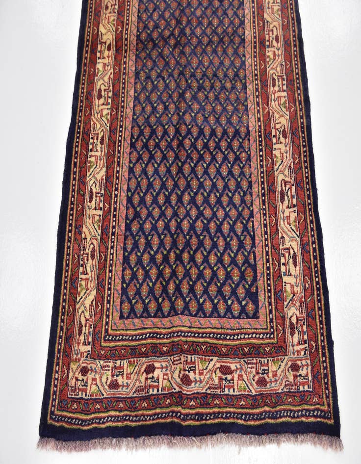 Detail image of  3' 6 x 10' 2  Hand Knotted Farahan Persian Wool Runner Rug